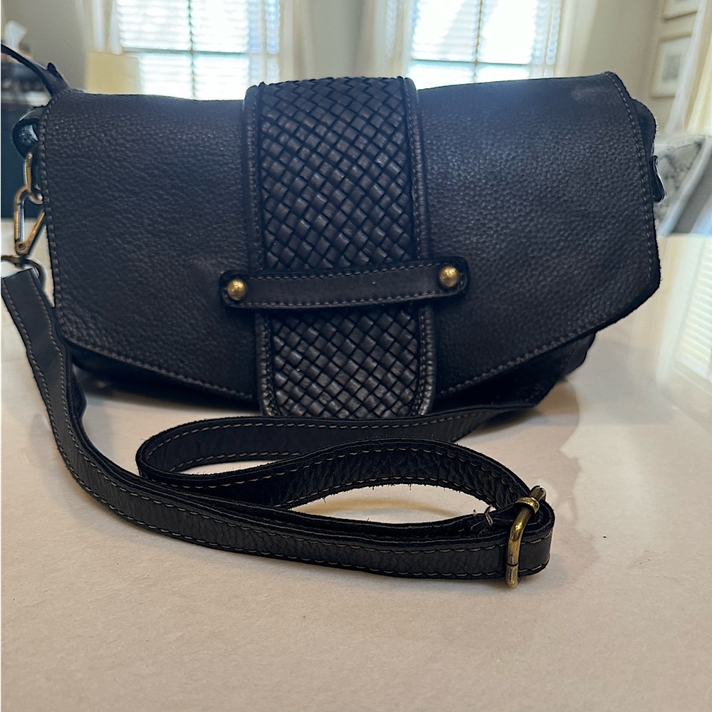 Italian Borse Soft Pebbled Leather Crossbody bag